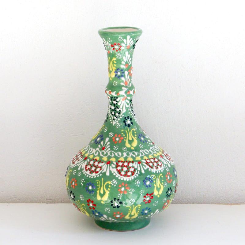 トルコ陶器 花瓶 一輪挿し フラワーベース 高さ20×直径12cm フラワー