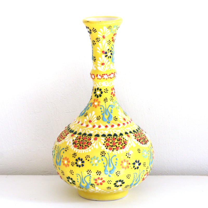 トルコ陶器 花瓶 一輪挿し フラワーベース 高さ20×直径12cm フラワー