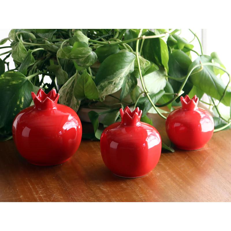 トルコ陶器 赤いザクロ Mサイズ 高さ9×直径8cm 石榴 一輪挿し 花瓶 | ブランド登録なし | 01