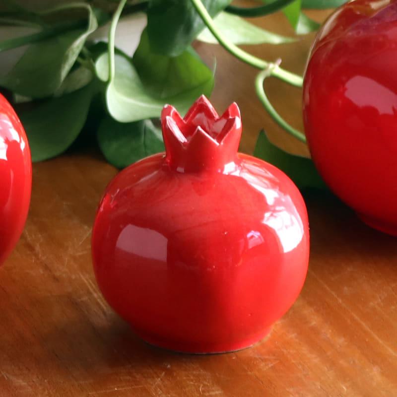 トルコ陶器 赤いザクロ Sサイズ 高さ8×直径7cm 石榴 一輪挿し 花瓶 | ブランド登録なし