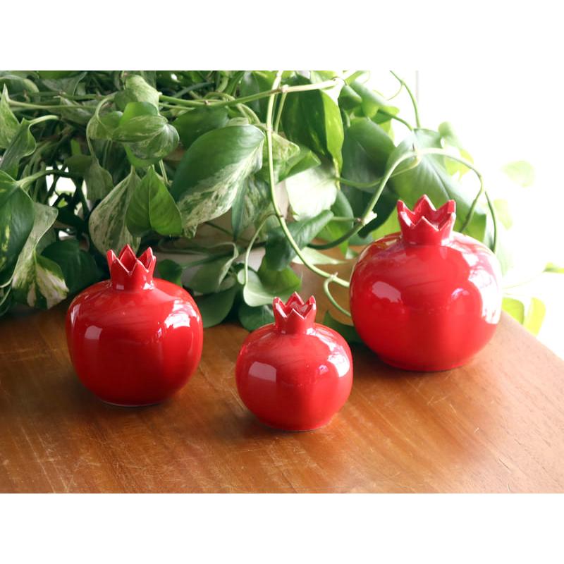 トルコ陶器 赤いザクロ Sサイズ 高さ8×直径7cm 石榴 一輪挿し 花瓶 | ブランド登録なし | 01