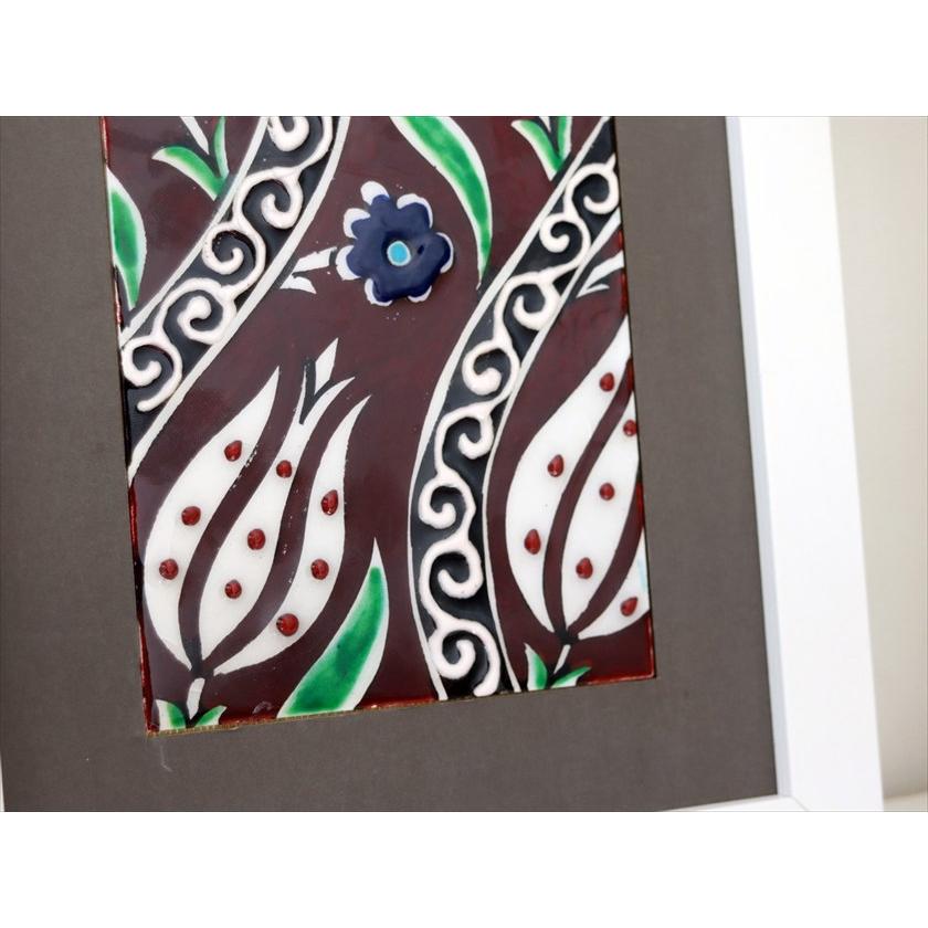 手書きタイル トルコ陶器 ミニタイル1枚額 H29×W19×D1.5cm チューリップ Turkish Hand Paint Tile |  | 03