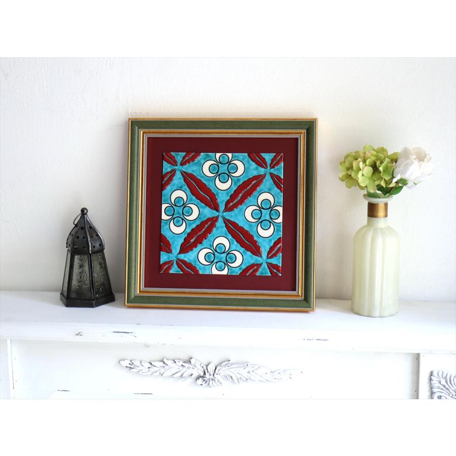 トルコ陶器 手書きタイル 1枚額 H31×W31×D2.5cm チントマニ Turkish Hand Paint Tile |  | 01