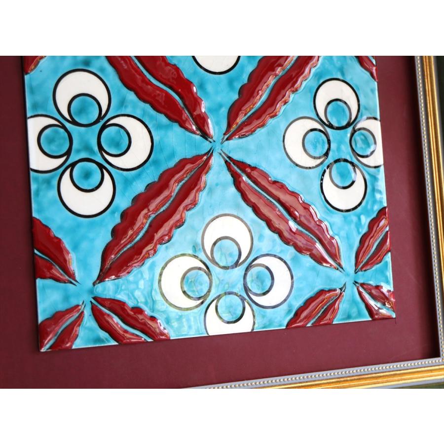 トルコ陶器 手書きタイル 1枚額 H31×W31×D2.5cm チントマニ Turkish Hand Paint Tile |  | 03