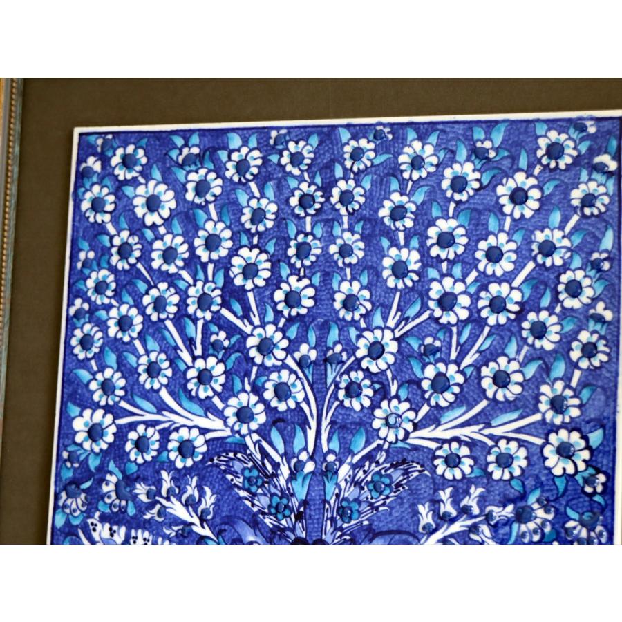 トルコ陶器 手書きタイル 1枚額 H31×W31×D2.5cm プラムツリー Turkish Hand Paint Tile |  | 02