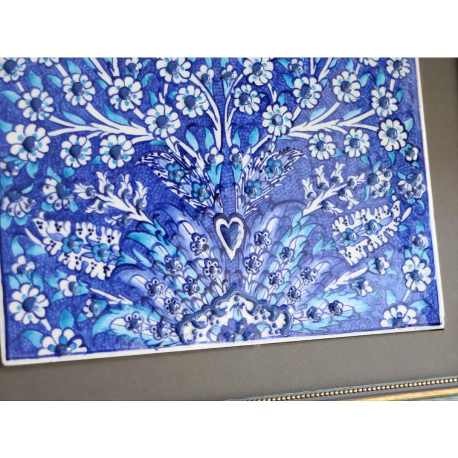トルコ陶器 手書きタイル 1枚額 H31×W31×D2.5cm プラムツリー Turkish Hand Paint Tile |  | 03