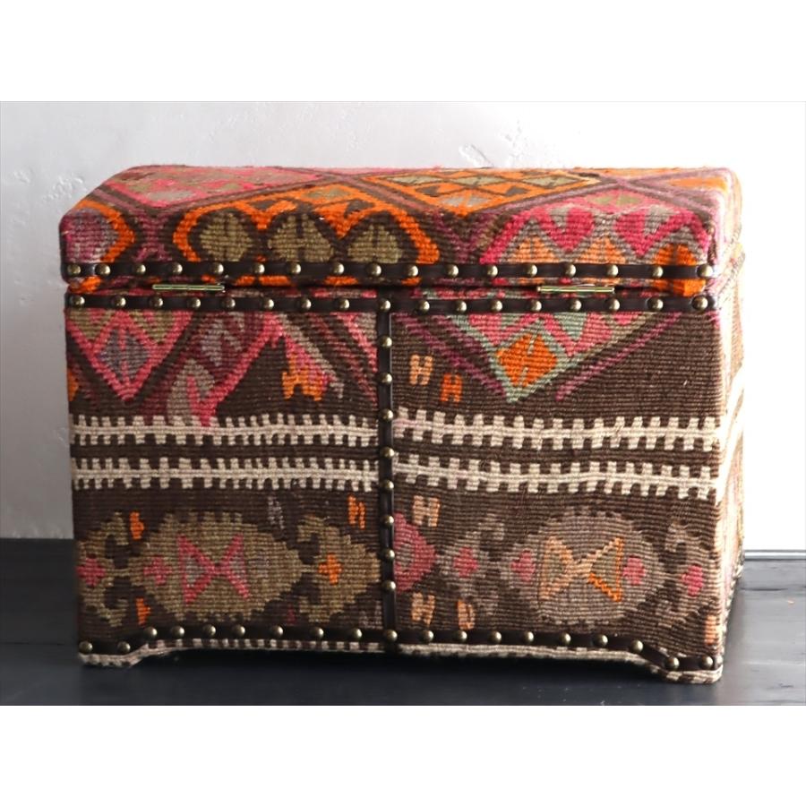 オールドキリム木製家具 宝箱Ｌサイズカルス W46.5xH35xD35cm | ブランド登録なし | 05