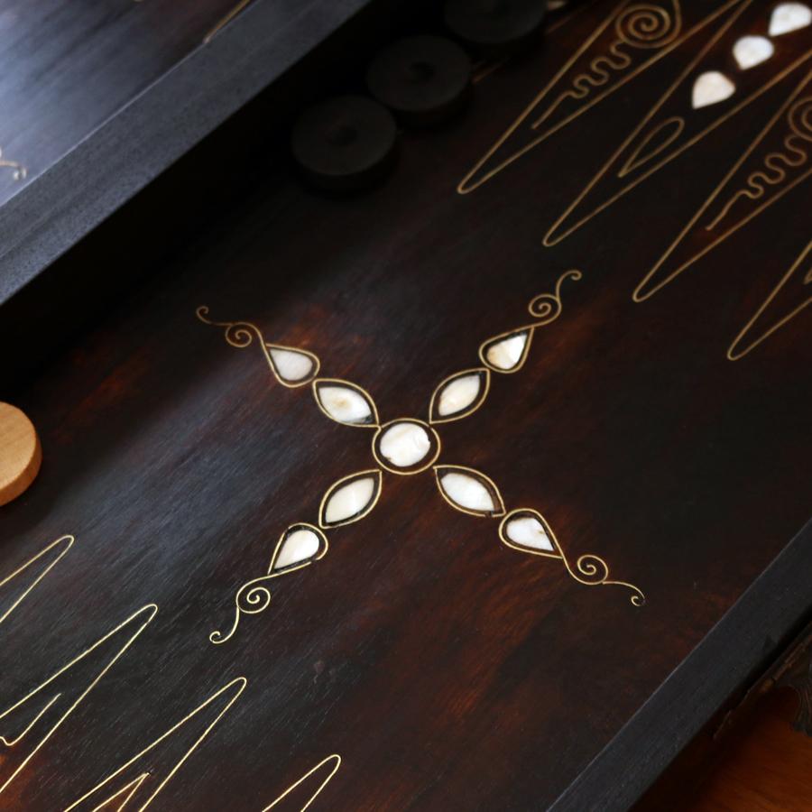 バックギャモン Backgammon 折り畳み式 螺鈿模様 チェス バックギャモン Backgammon 折り畳み式 螺鈿模様 チェス