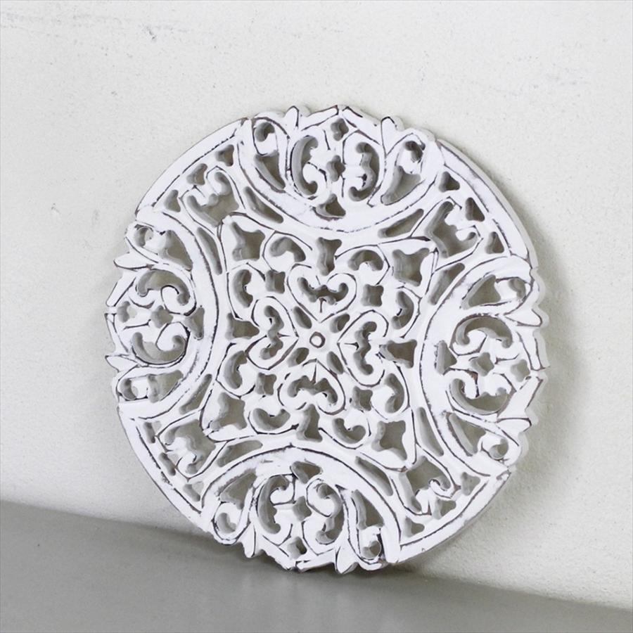 木彫り木製パネルラウンド直径30cm アラベスクデザインレリーフ ホワイト Wood Carving Arabesque Design White Riwr012white インプレッションオブギャッベ 通販 Yahoo ショッピング