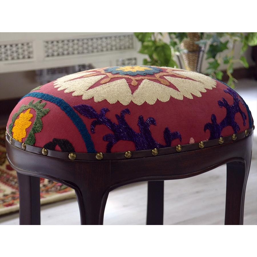 オールドスザンニ木製家具スツール オットマン オーバル40cm×30cm 高さ42.5cm | ブランド登録なし | 02