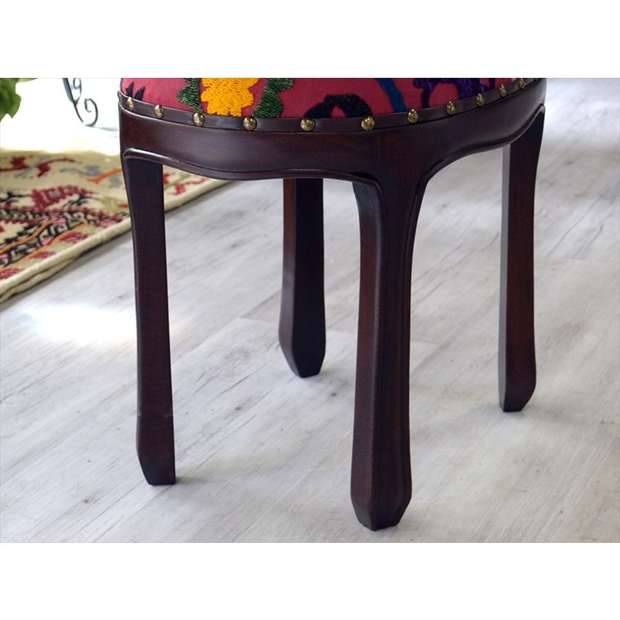 オールドスザンニ木製家具スツール オットマン オーバル40cm×30cm 高さ42.5cm | ブランド登録なし | 03