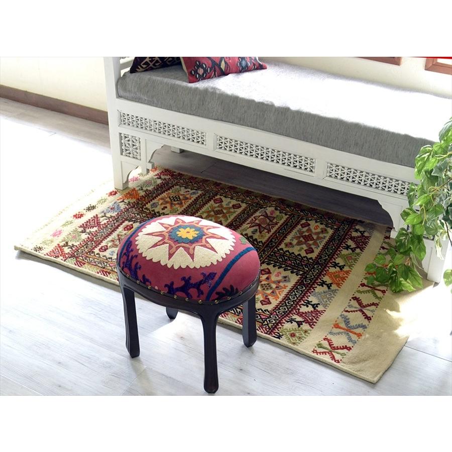 オールドスザンニ木製家具スツール オットマン オーバル40cm×30cm 高さ42.5cm | ブランド登録なし | 04