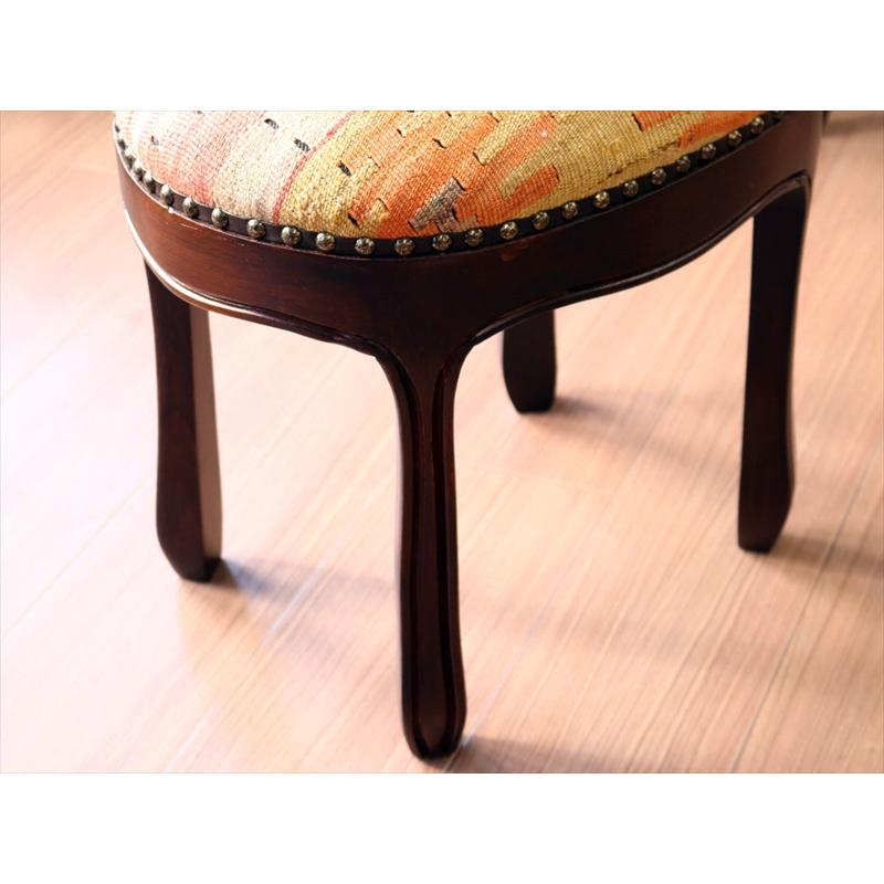 オールドキリム木製家具 H40×W31.5×D41.5cm スツール オットマン オーバル old kilim stool ottman oval | ブランド登録なし | 04