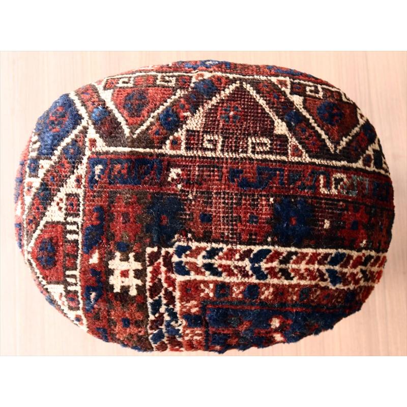 アンティークラグ木製家具 H40×W31.5×D41.5cm スツール オットマン オーバル antique rug stool ottman oval | ブランド登録なし | 02