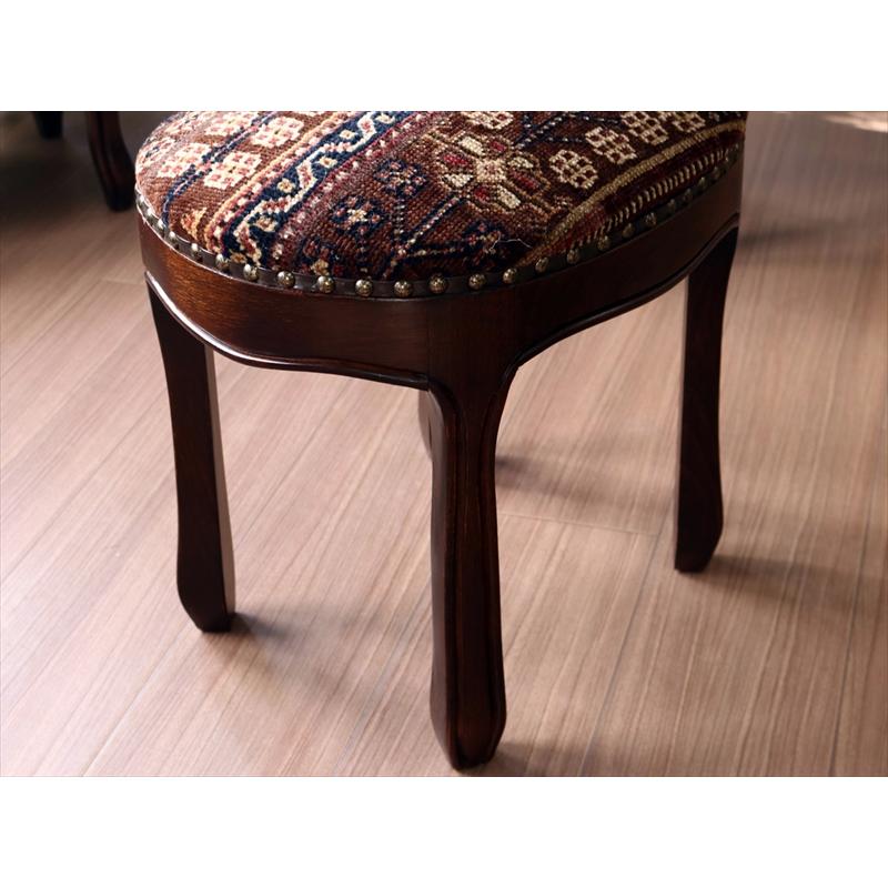 トライバルラグ木製スツールオーバル　H40×W41×D31cm  スツール オットマン オーバル tribal rug stool ottman oval | ブランド登録なし | 04
