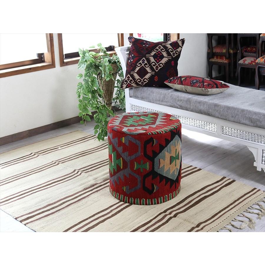 オールドキリムプフ シリンダー Old Kilim Pouf Cylinder イーブルアイ