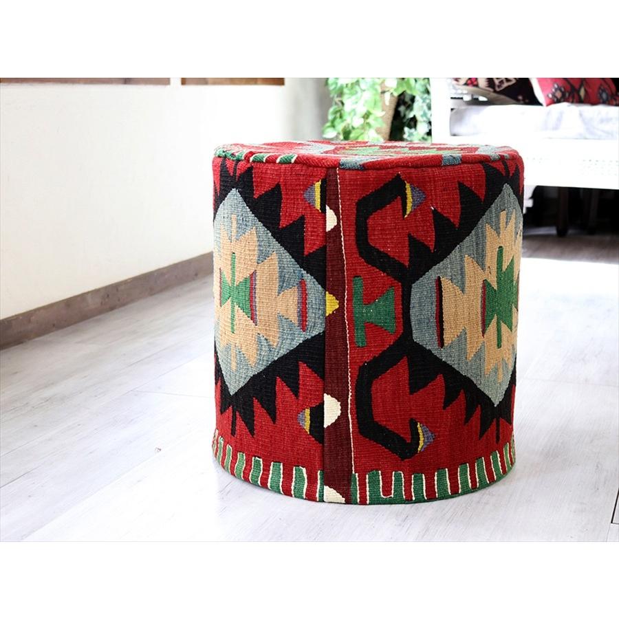 オールドキリムプフ シリンダー Old Kilim Pouf Cylinder イーブルアイ