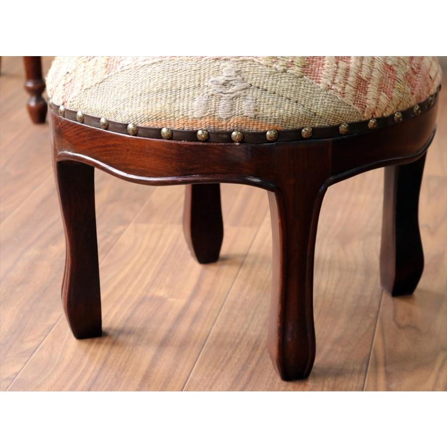 オールドキリムスツール 直径35×H29cm ラウンド キリム木製家具 スツール オットマン old kilim stool ottman wood furniture | ブランド登録なし | 04