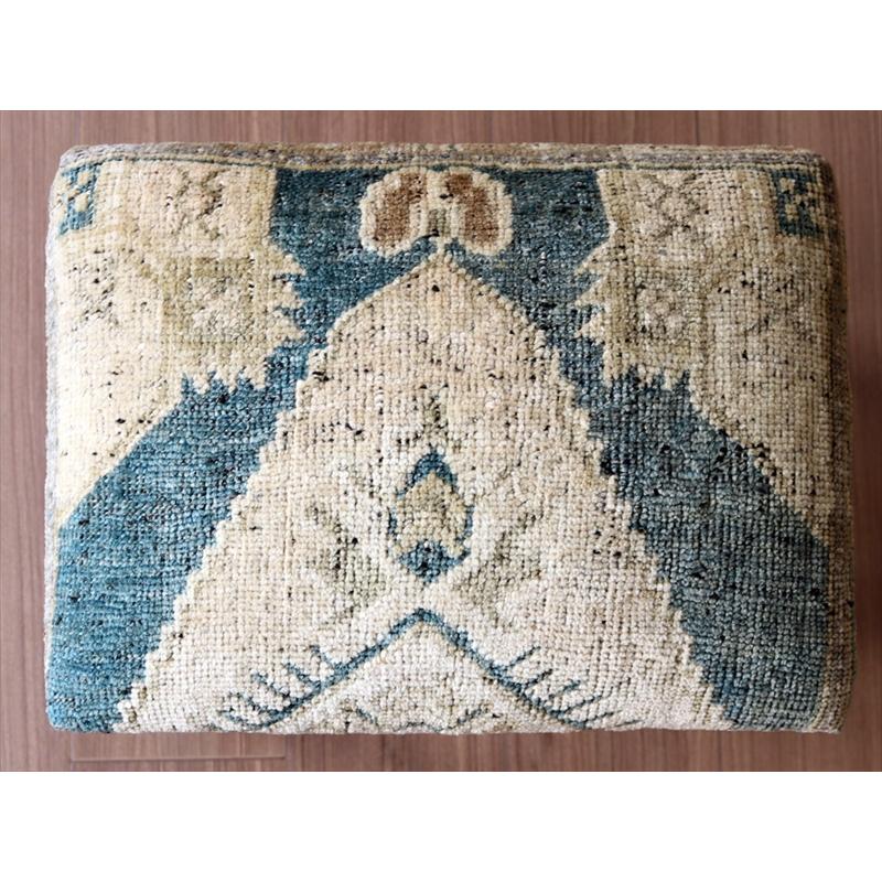 オーバーダイドラグ木製家具 H41×W38×D28cm スツール オットマン レクタングル overdyed rug stool ottman rectangle | ブランド登録なし | 02