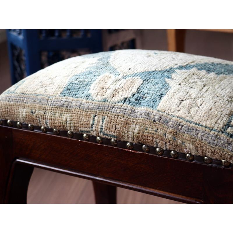 オーバーダイドラグ木製家具 H41×W38×D28cm スツール オットマン レクタングル overdyed rug stool ottman rectangle | ブランド登録なし | 03