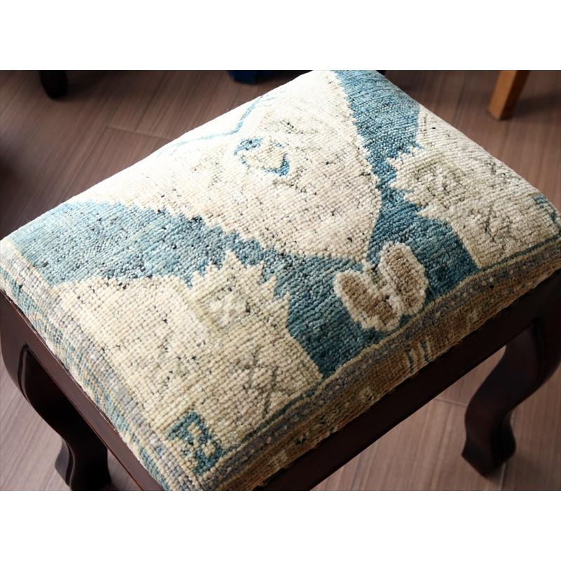 オーバーダイドラグ木製家具 H41×W38×D28cm スツール オットマン レクタングル overdyed rug stool ottman rectangle | ブランド登録なし | 05