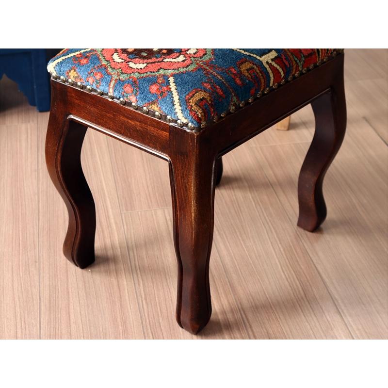 トライバルラグ木製家具 H41×W38×D28cm スツール オットマン レクタングル tribal rug stool ottman rectangle | ブランド登録なし | 04