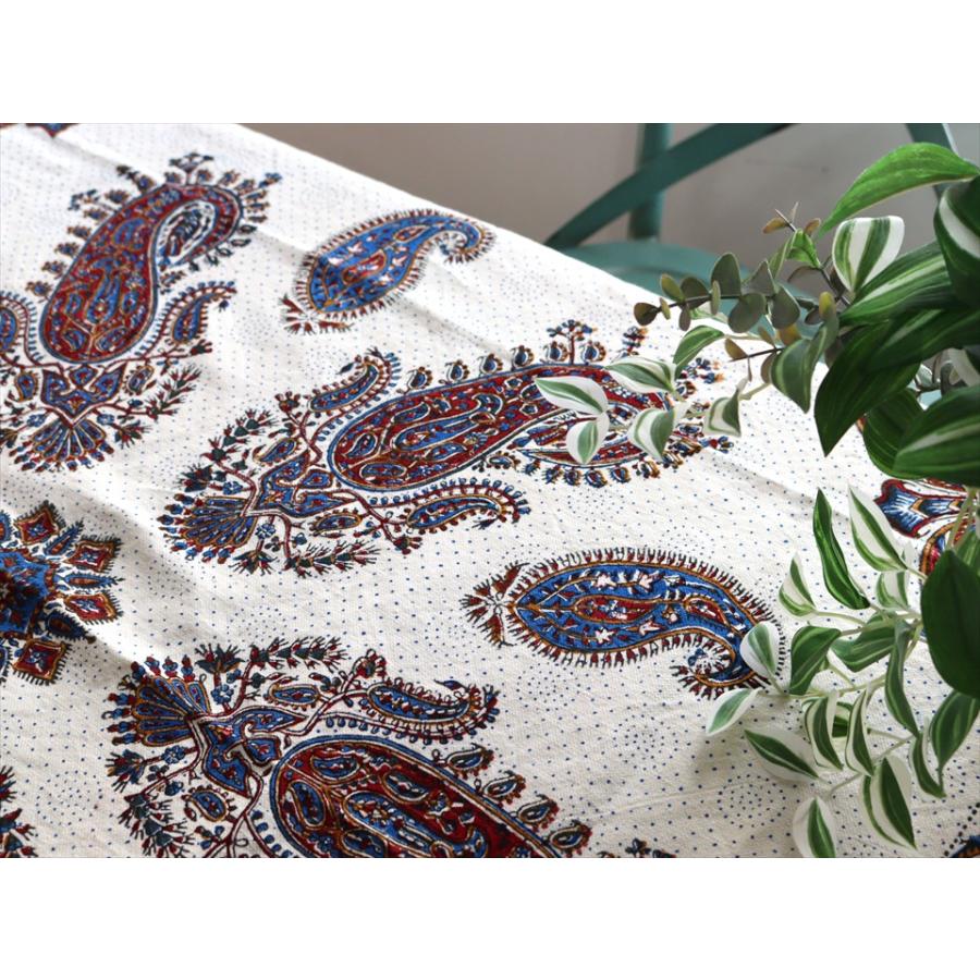 ペルシャ更紗 ガラムカール 100x100cmサイズ アンバー系 ペイズリー柄 テーブルクロス マルチクロス | ブランド登録なし | 02