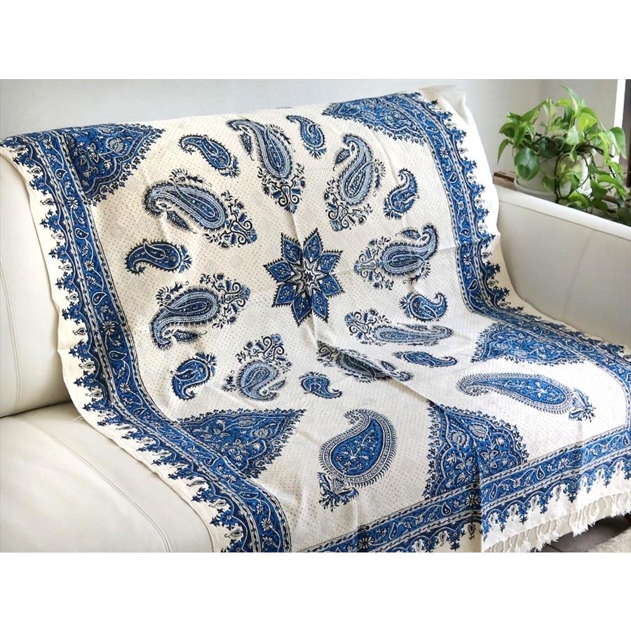 ペルシャ更紗 イラン手染め布/148x98cm ソファカバー テーブルクロス