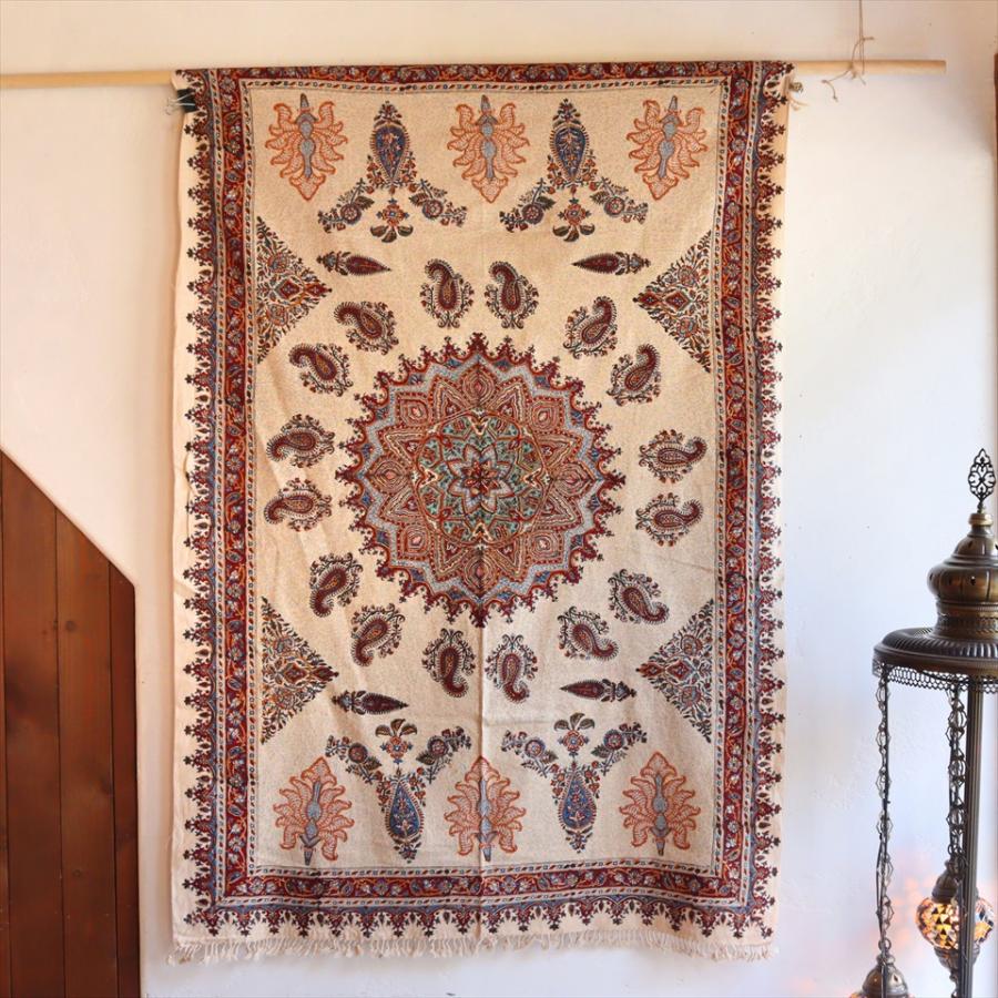 ペルシャ更紗 イラン手染め布 150x100cm アンバー系 ペイズリー イラン手染め布 テーブルクロス ソファーカバー | ブランド登録なし | 05