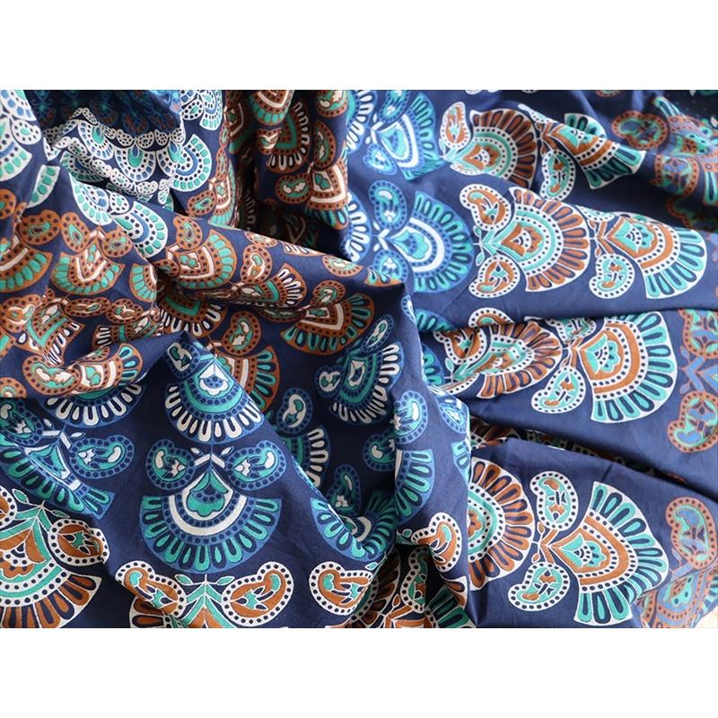 曼荼羅（まんだら)マルチクロス　ダブル 215x205cm アナスタシア　ターコイズ/ブルー インド製/綿100％ | ブランド登録なし | 04