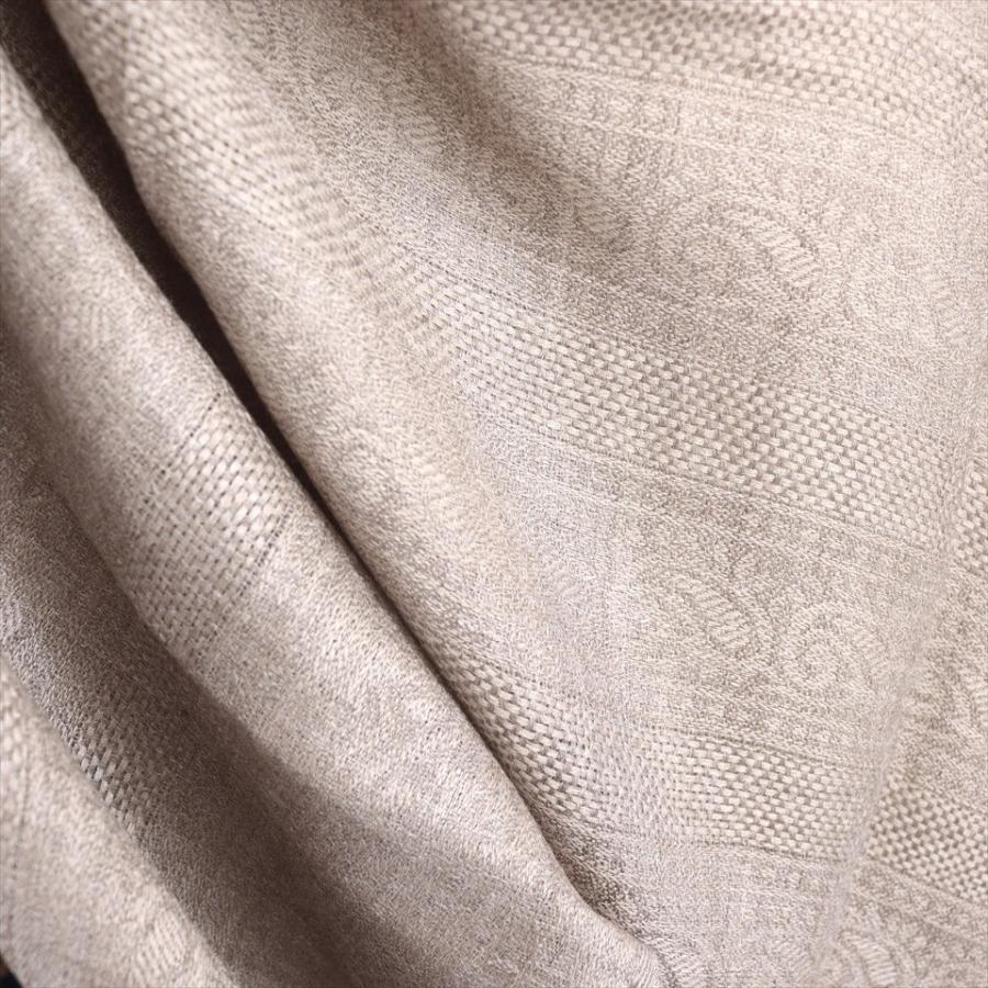 手織りのカシミアストール大判サイズ 200x71cm グレージュ | ブランド登録なし | 06