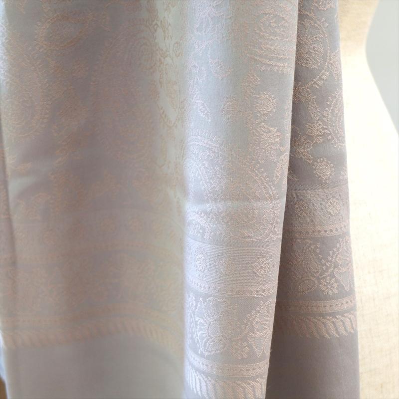 大判ストール 光沢あるジャガード織り 薄手ペイズリー トルコデザイン　シルバーグレー | ブランド登録なし | 03