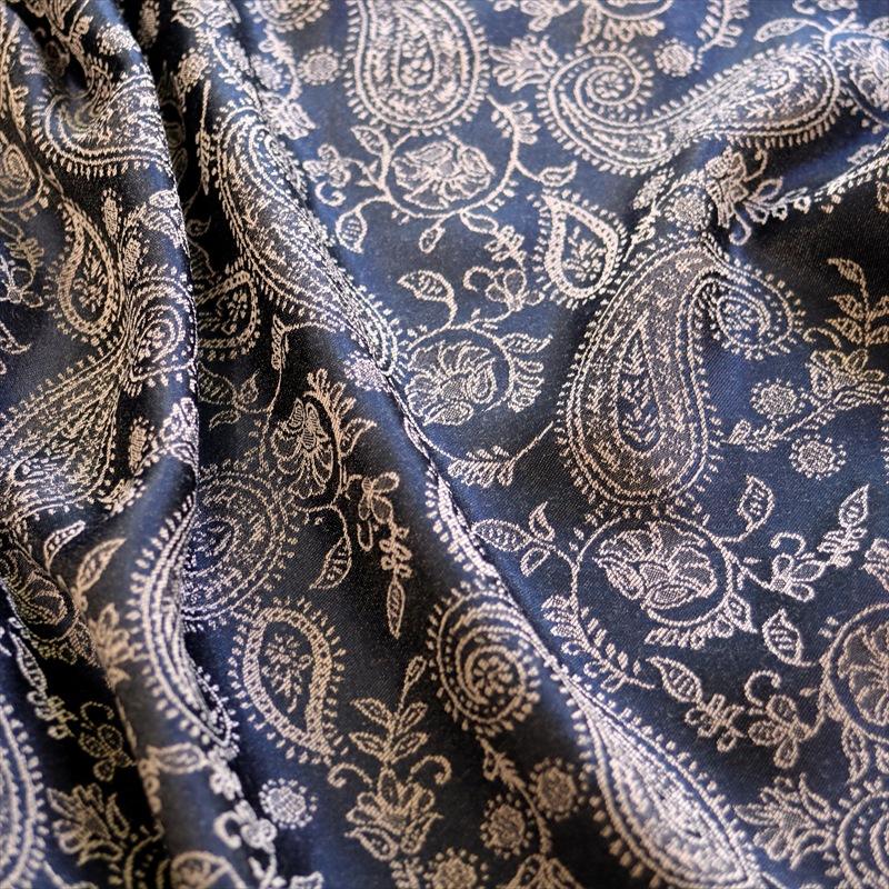 大判ストール 光沢あるジャガード織り 薄手ペイズリー トルコデザイン