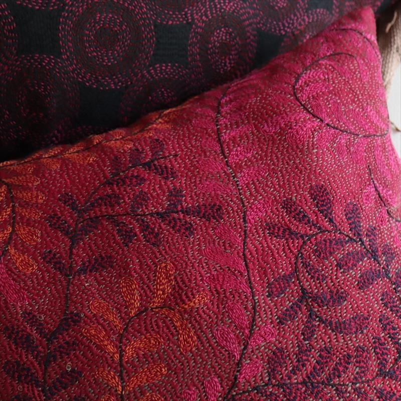 カンタ刺繍　シルク　クッションカバー44×42cmローズピンク　藤の花 | ブランド登録なし | 02