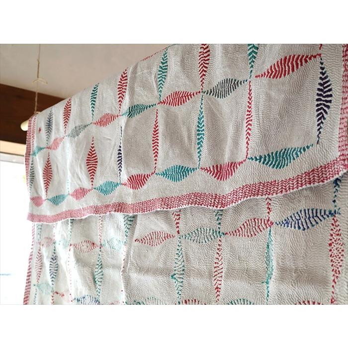 インド カンタ刺繍・パッチワーク/ラリーキルト 古布 インド カンタ刺繍・パッチワーク/ラリーキルト 古布
