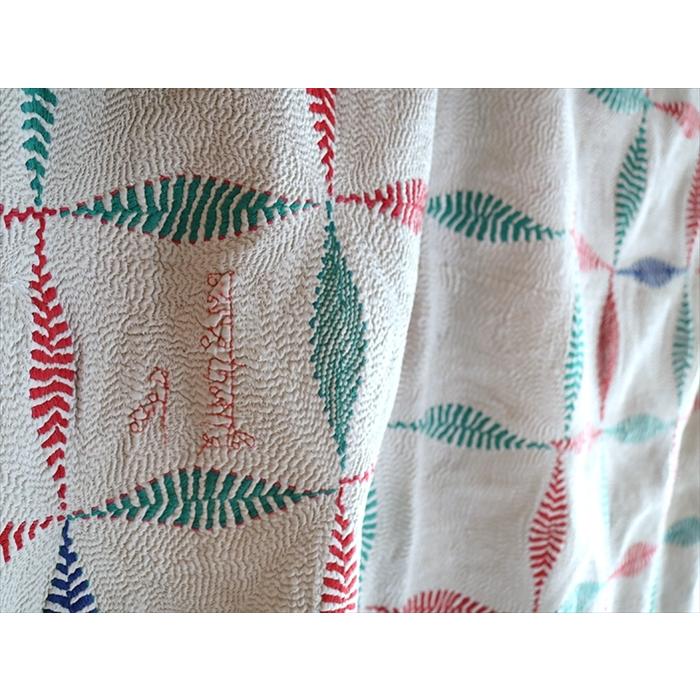 インド カンタ刺繍・パッチワーク/ラリーキルト 古布 インド カンタ刺繍・パッチワーク/ラリーキルト 古布