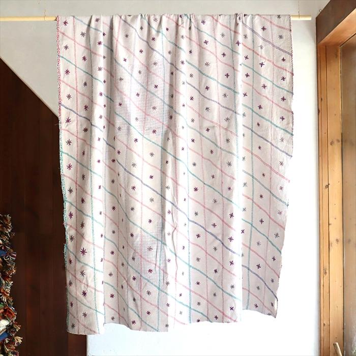 インド カンタ刺繍・パッチワーク/ラリーキルト 古布 インド カンタ刺繍・パッチワーク/ラリーキルト 古布