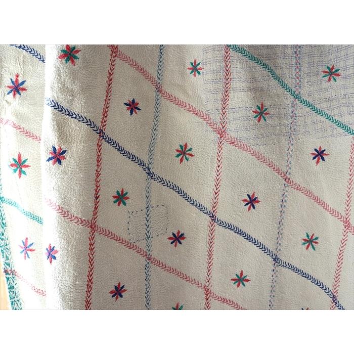 インド カンタ刺繍・パッチワーク/ラリーキルト 古布 インド カンタ刺繍・パッチワーク/ラリーキルト 古布