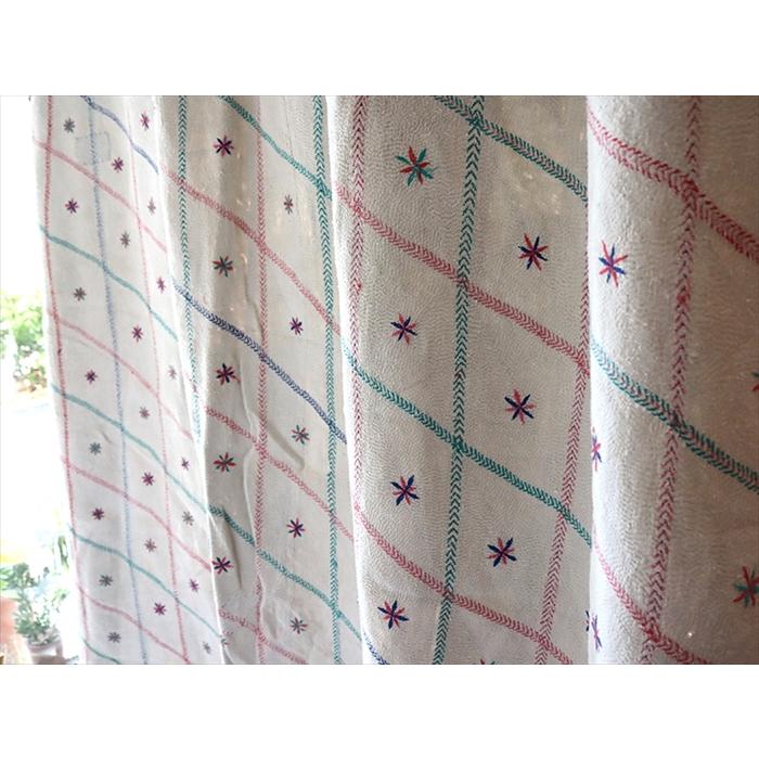 インド カンタ刺繍・パッチワーク/ラリーキルト 古布 インド カンタ刺繍・パッチワーク/ラリーキルト 古布
