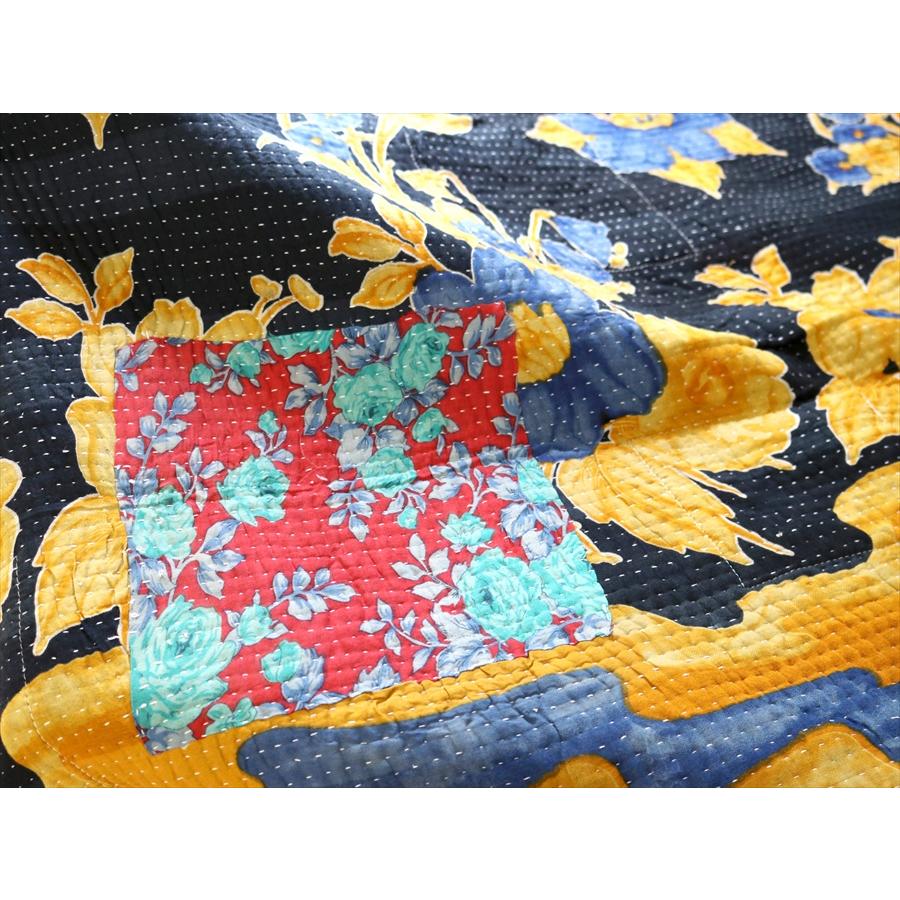 インド カンタ刺繍・パッチワーク/ラリーキルト 古布・ヴィンテージ 