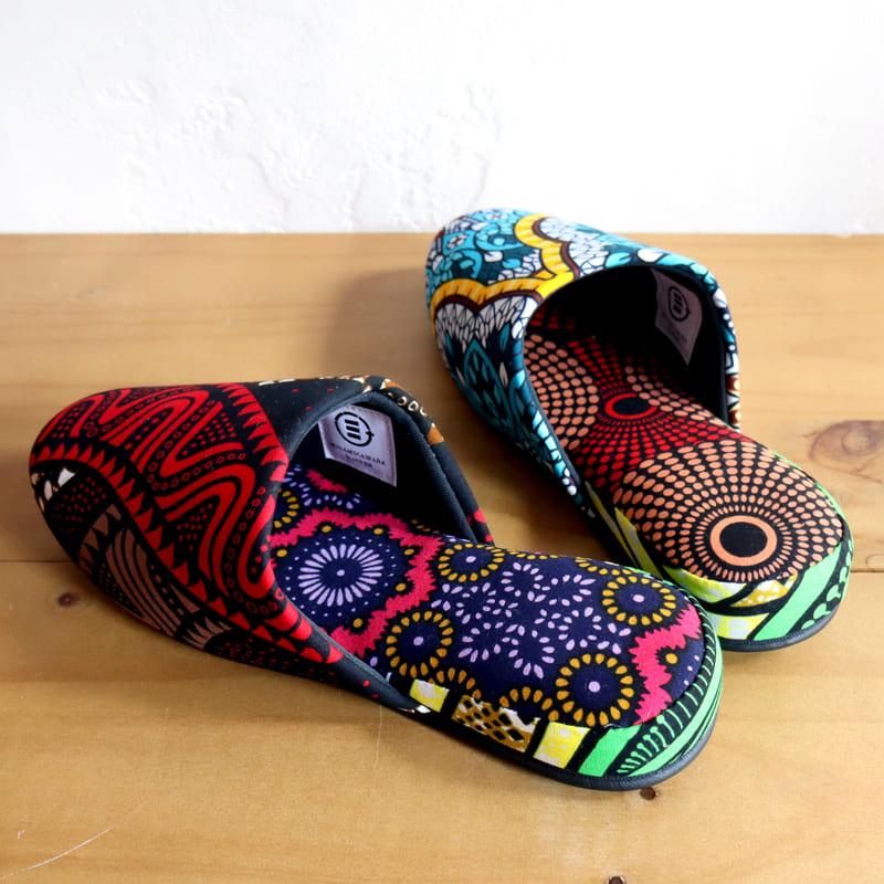 パーニュ布スリッパ 25.5-28cm Lサイズ 南河原スリッパ/ African wax print textile 現品 | ブランド登録なし | 02