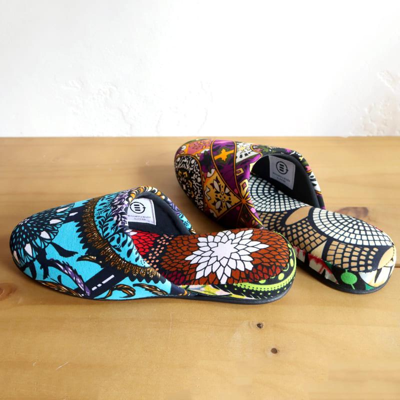パーニュ布スリッパ 25.5-28cm Lサイズ 南河原スリッパ/ African wax print textile 現品 | ブランド登録なし | 02