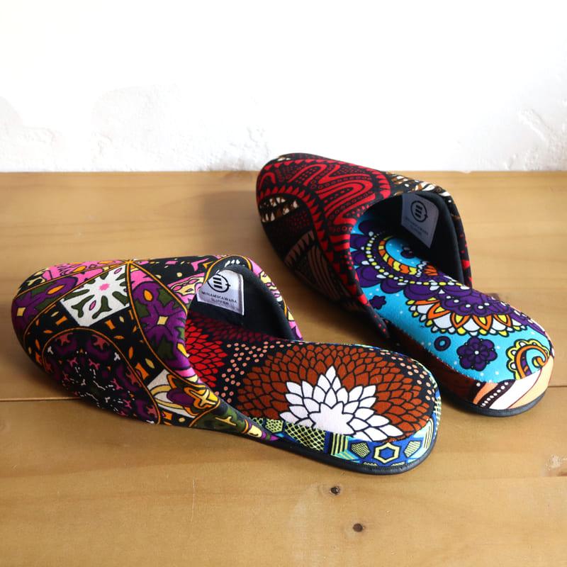 パーニュ布スリッパ 25.5-28cm Lサイズ 南河原スリッパ/ African wax print textile 現品 | ブランド登録なし | 02