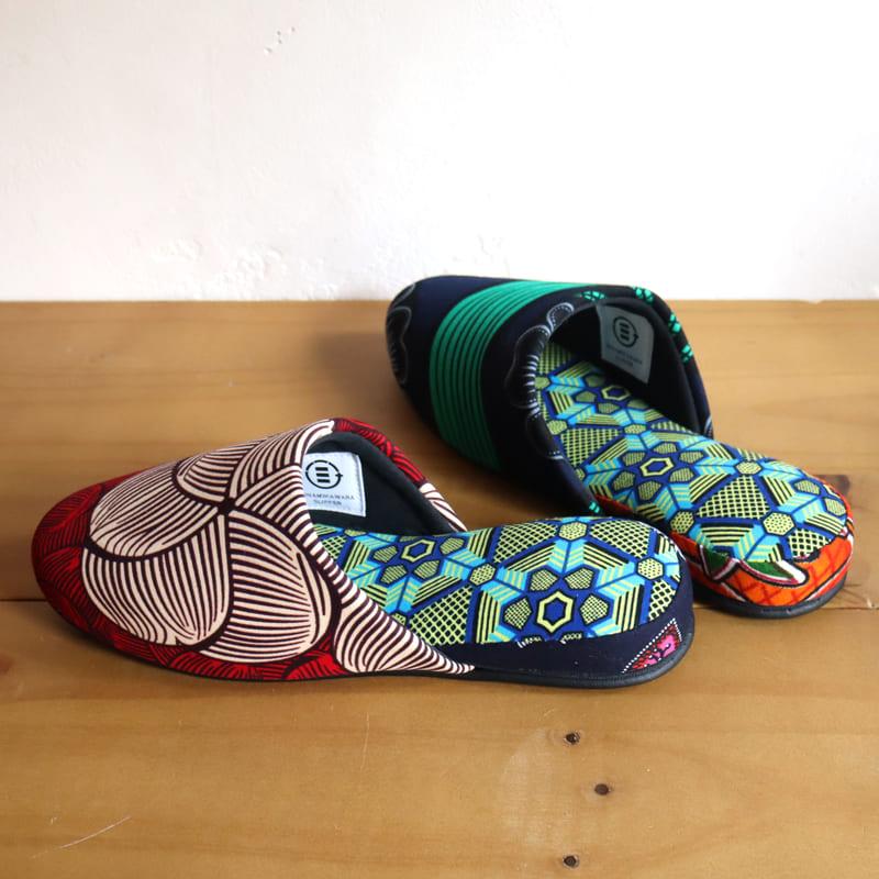 パーニュ布スリッパ 25.5-28cm Lサイズ 南河原スリッパ/ African wax print textile 現品 | ブランド登録なし | 02
