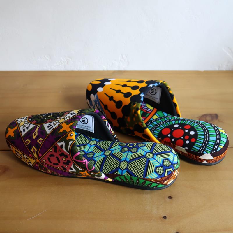 パーニュ布スリッパ 25.5-28cm Lサイズ 南河原スリッパ/ African wax print textile 現品 | ブランド登録なし | 02
