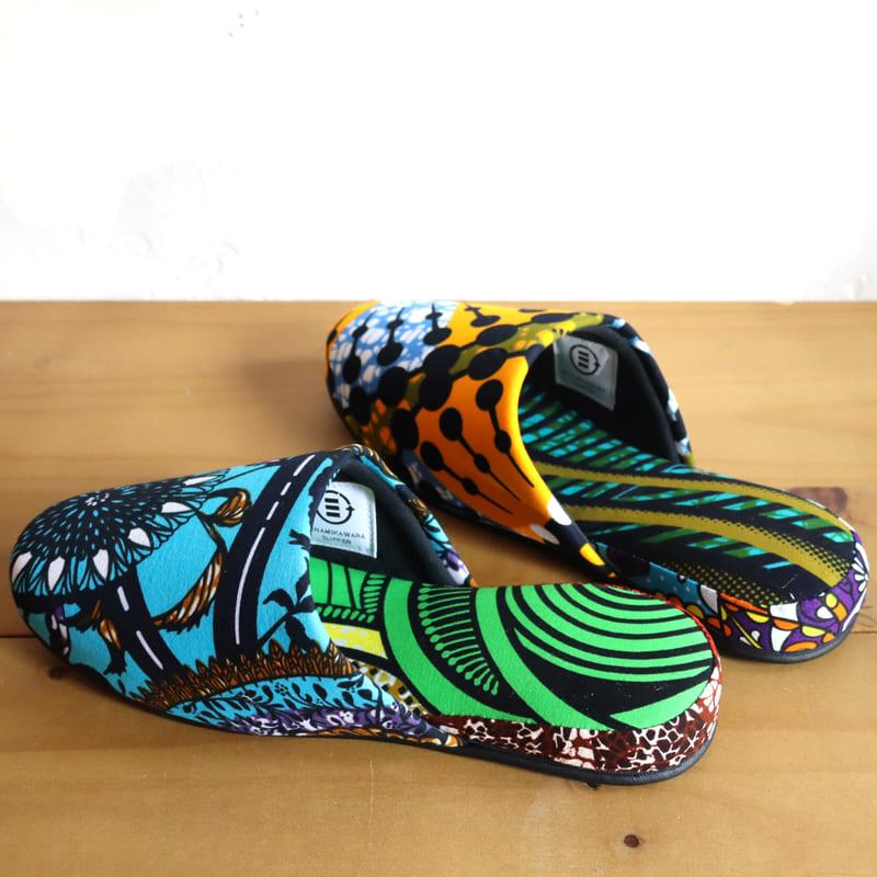 パーニュ布スリッパ 25.5-28cm Lサイズ 南河原スリッパ/ African wax print textile 現品 | ブランド登録なし | 02