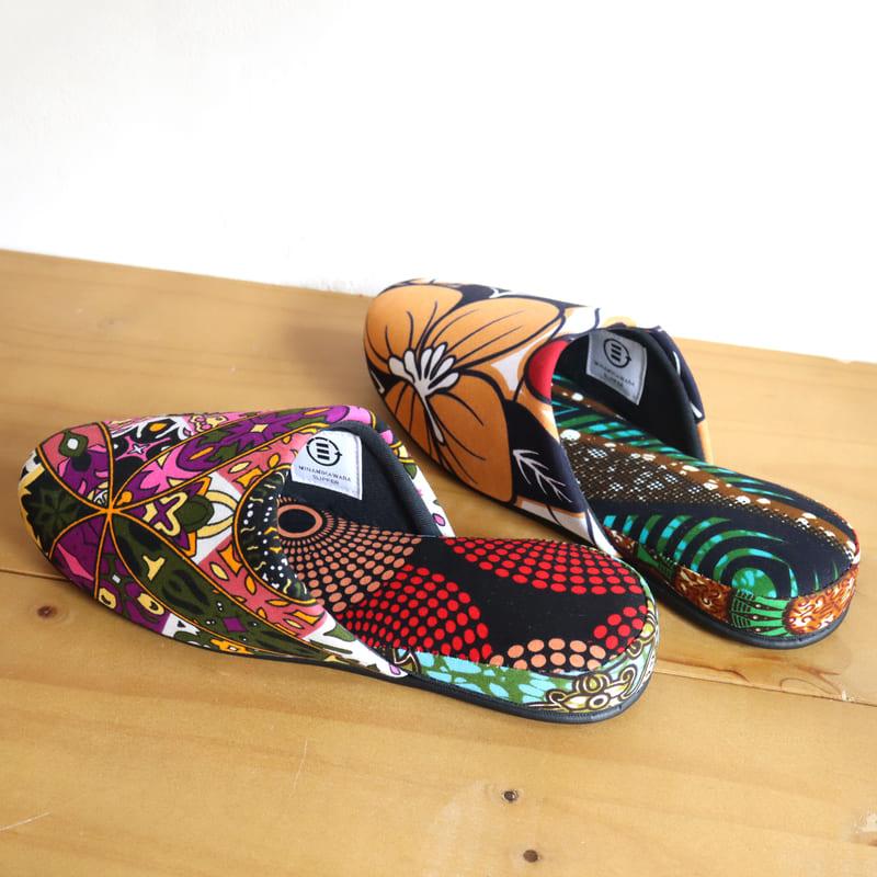 パーニュ布スリッパ 25.5-28cm Lサイズ 南河原スリッパ/ African wax print textile 現品 | ブランド登録なし | 02