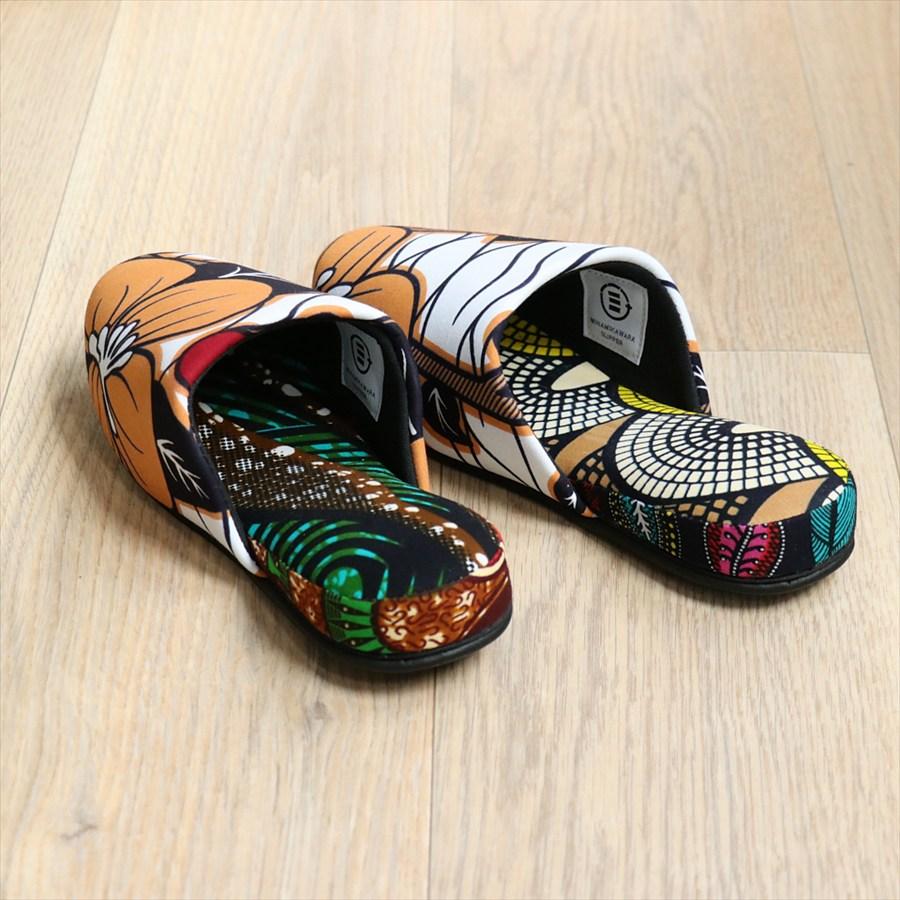 パーニュ布スリッパ 25.5-28cm Lサイズ 南河原スリッパ/ African wax print textile 現品 |  | 02