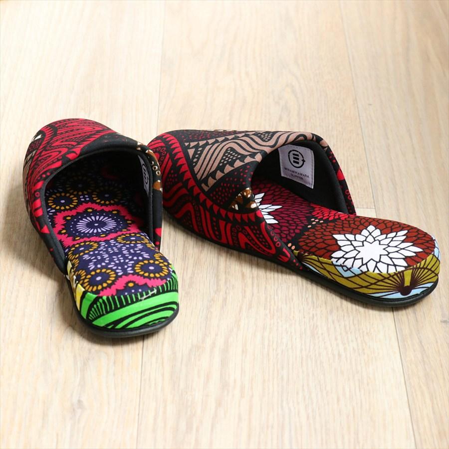 パーニュ布スリッパ 25.5-28cm Lサイズ 南河原スリッパ/ African wax print textile 現品 |  | 02