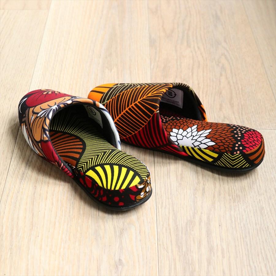 パーニュ布スリッパ 22.5-25cm Mサイズ 南河原スリッパ/ African wax print textile 現品 |  | 02